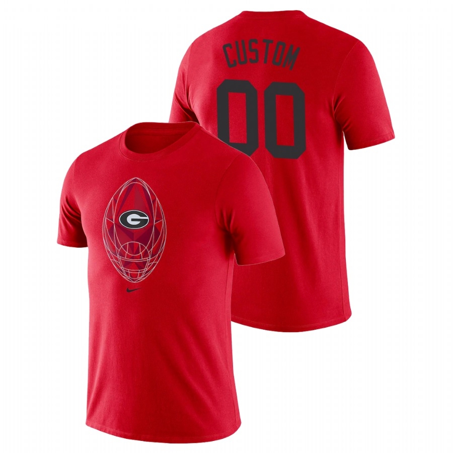 Georgia Bulldogs Men's NCAA Custom #00 Red Icon Legend College Football T-Shirt EXR4749NJ